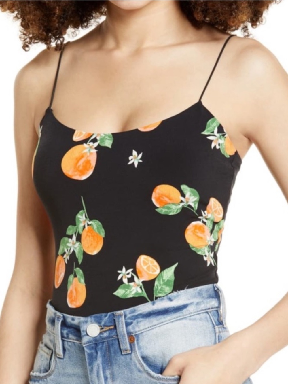 Leith Orange Blossom/Black Tank Top